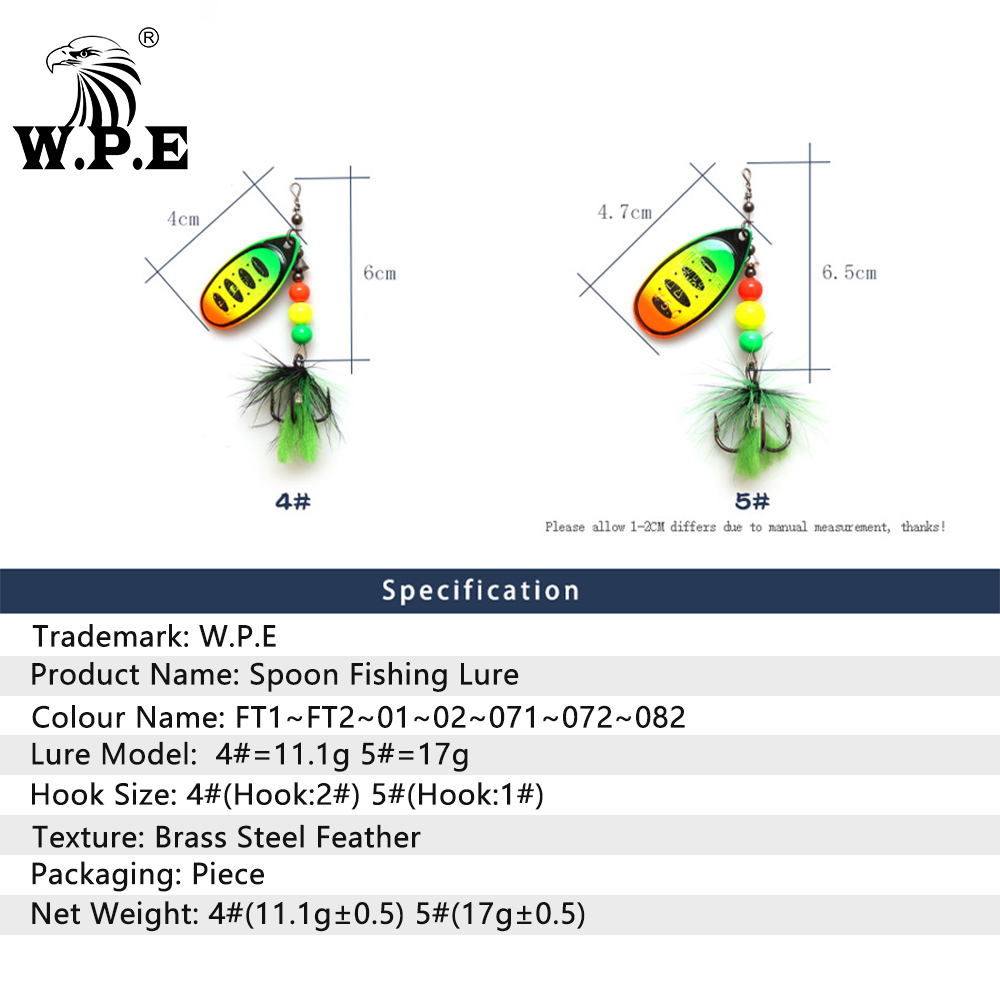 W.P.E Brand NEW Spoon Lure 1pc - Fishing Equipment Brands ulasan dan harga
